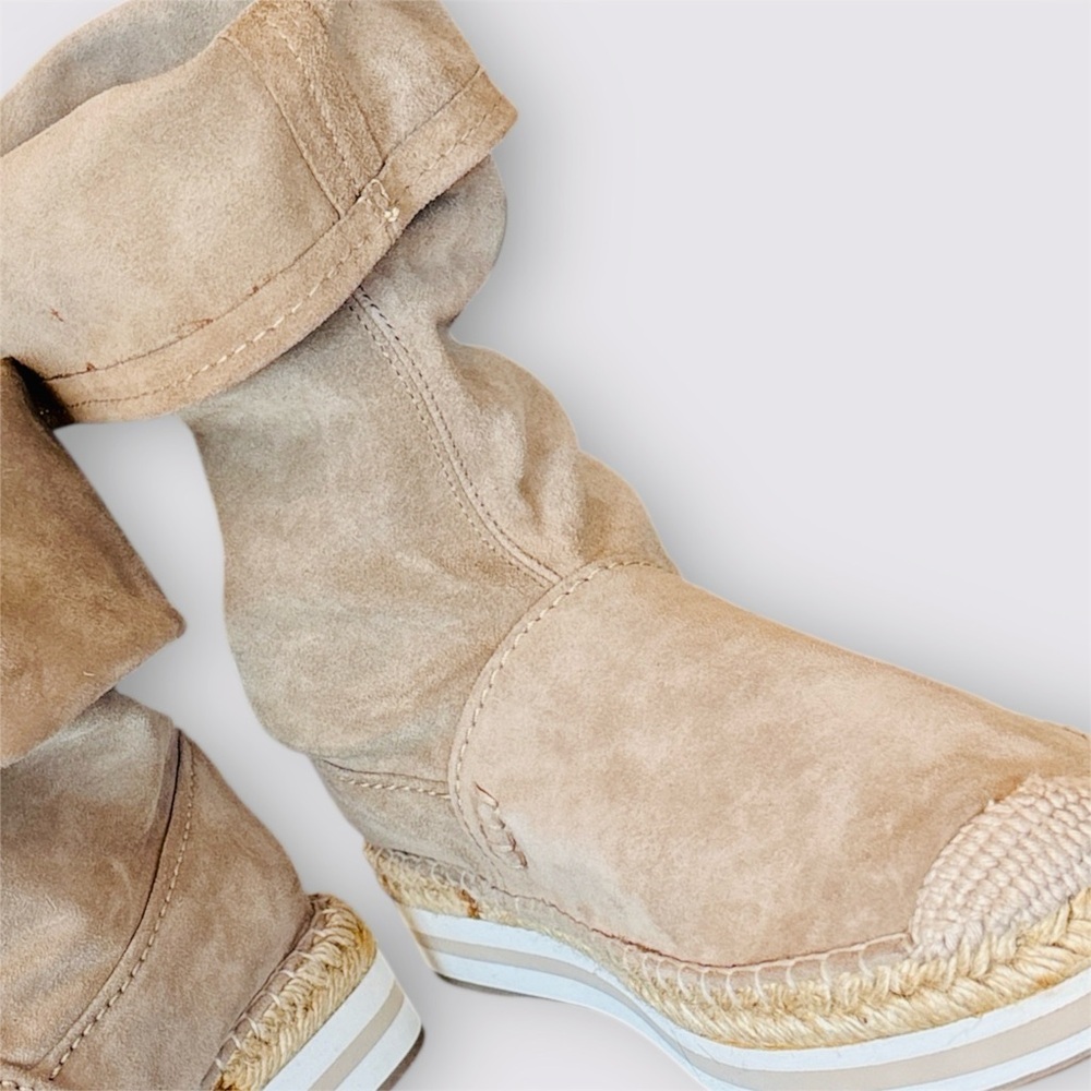 PRADA Rope Trim Boot EU 38 Taupe
Suede Espadrille Platform NEW - Picture 7 of 13